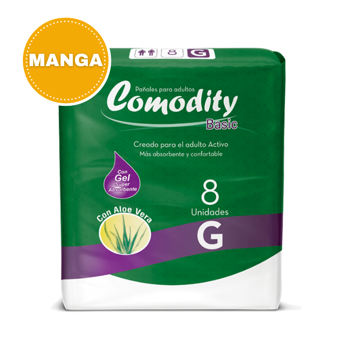 Manga 12 Paquetes Pañal Basic Talla G 8 Un. Comodity