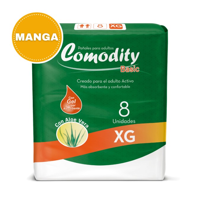 Manga 12 Paquetes Pañal Basic Talla XG 8Un. Comodity