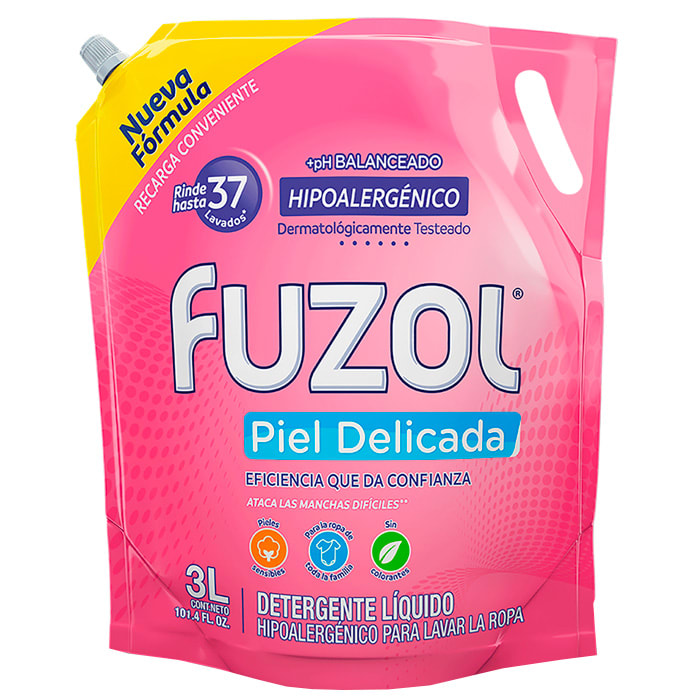 Detergente Líquido Hipoalergénico 3 Lts. Fuzol