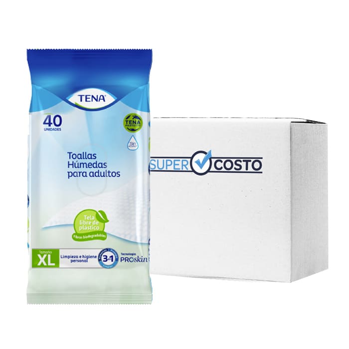 Pack 6 paq Toallas Húmedas Adulto 40 un. Tena