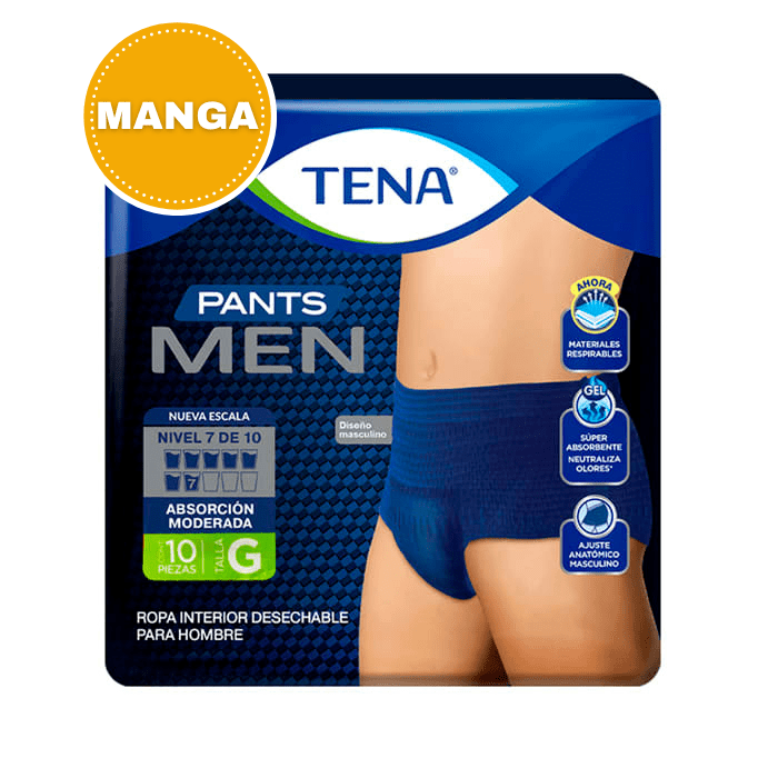 Manga 6 Paquetes Pants Men Talla G 10 Un. Tena