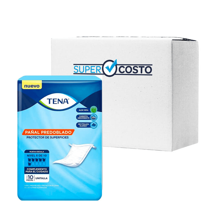 Caja 6 Paquetes Sabanilla Protector de Cama 10 Un. Tena