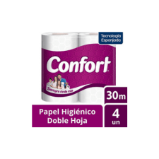confort manga Papel Higiénico Doble Hoja 12x4 un 30 mt