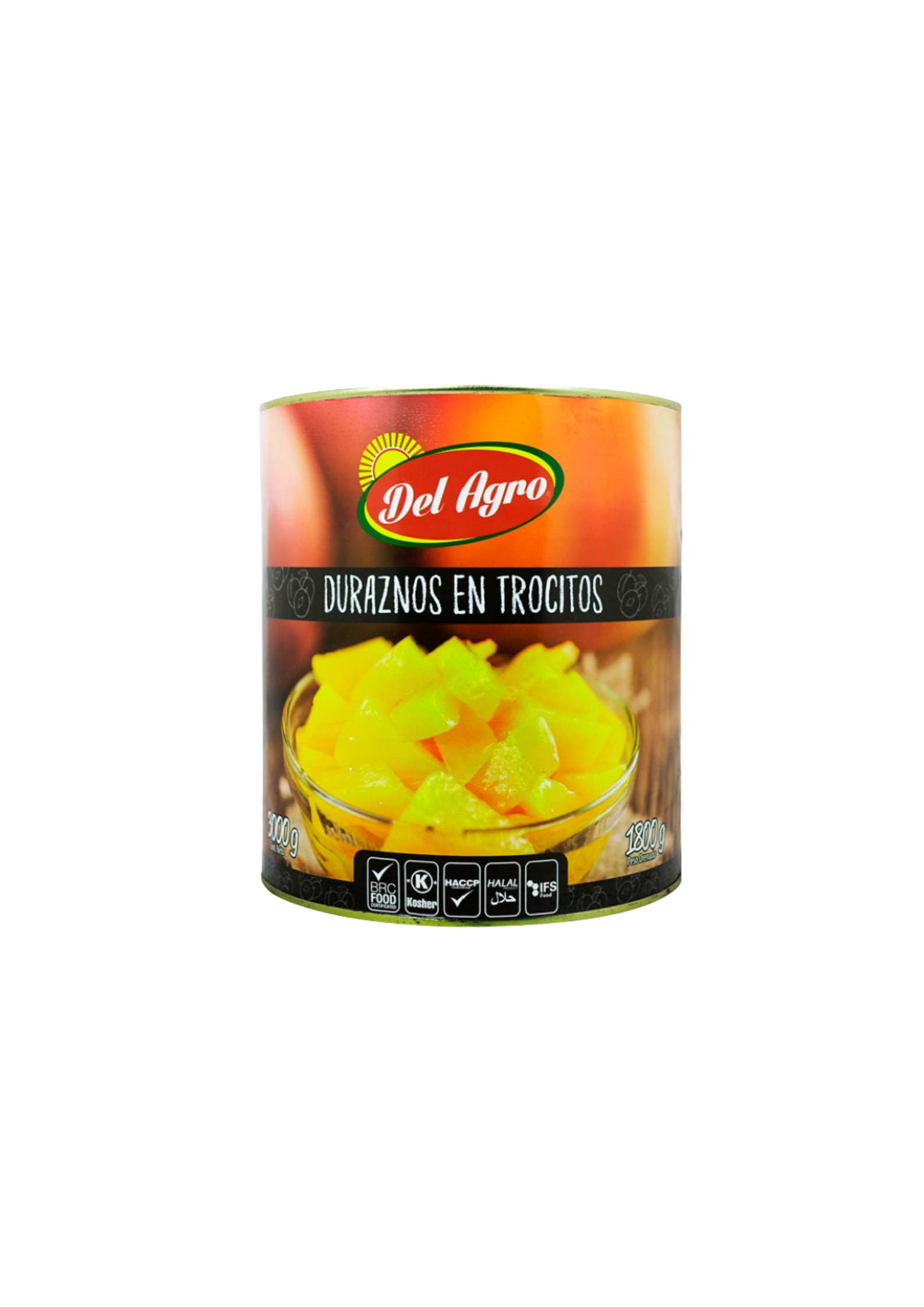 Durazno en trocitos 3000g por Unidad Macro Food