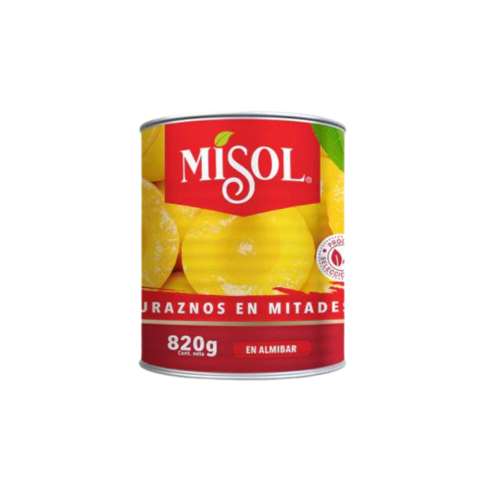Duraznos Mitades en Almíbar 820 gr. Misol