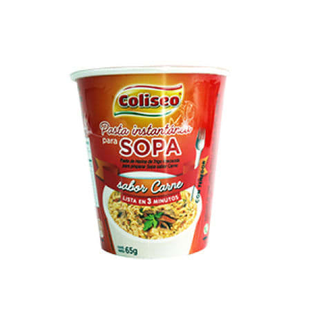 PASTA INSTANTANEA CARNE 65GR COLISEO (PACK 12U)