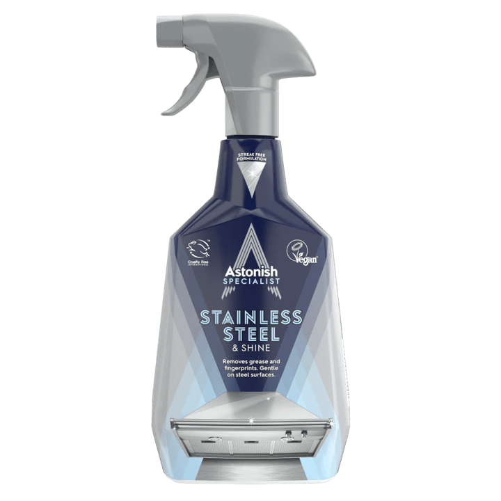 Limpiador Especialista Acero Inoxidable 750 ml Astonish - 🌱 🇬🇧 Producto Vegano del Reino Unido