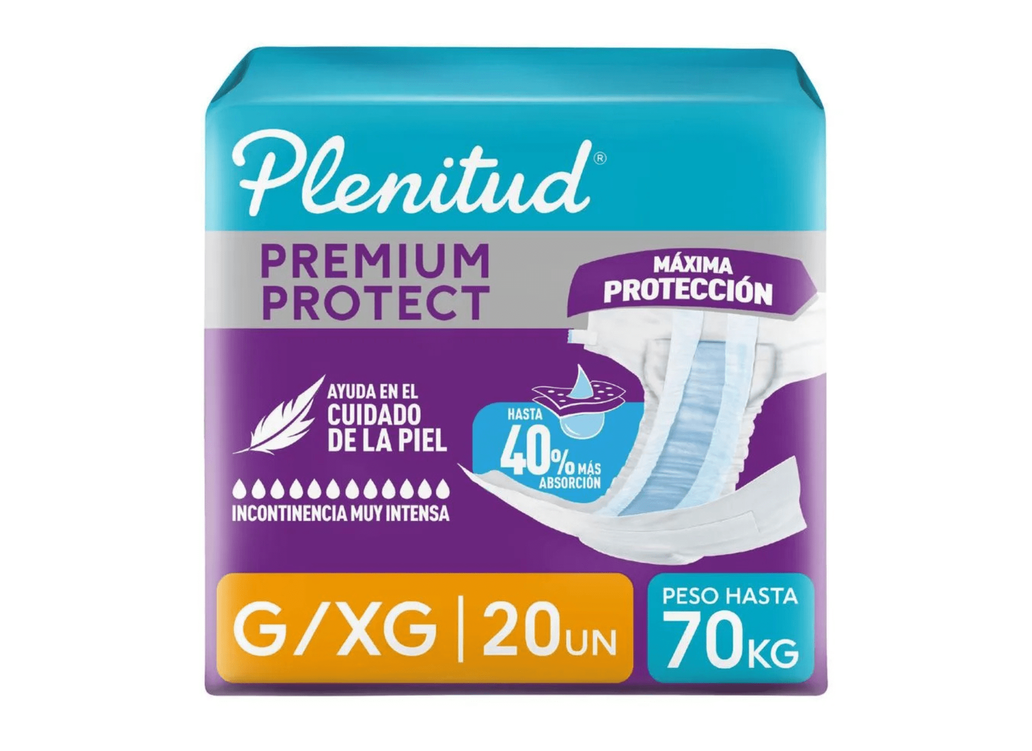 4 Paq Pañal Adulto Protect Talla G/XG 20 Un. + Paq Esp Jab sin enjuague 25 un
