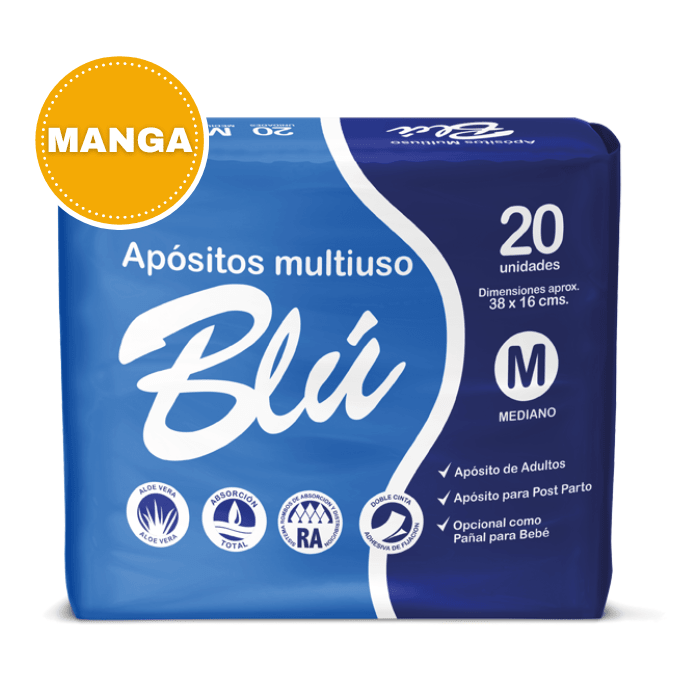 Manga 14 Paquetes Apósito Blu Talla M 20 Un. Higieclin