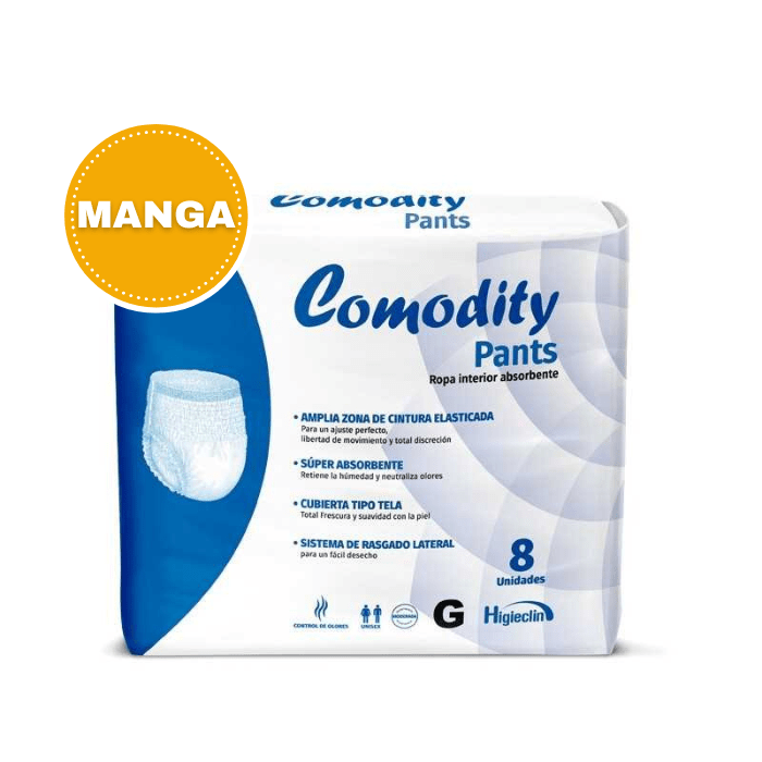 Manga 10 Paquetes Pants Comodity Talla G 8 Un. Higieclin