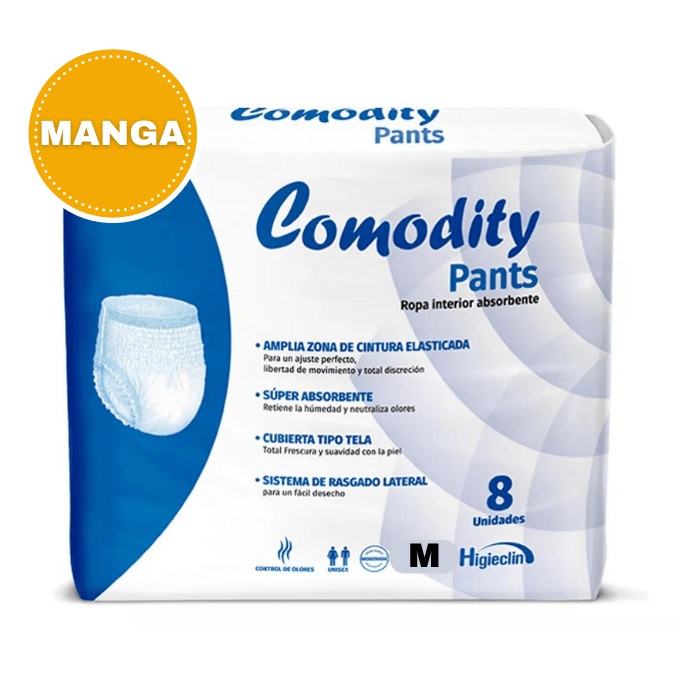 Manga 10 Paquetes Pants Comodity Talla M 8 Un. Higieclin