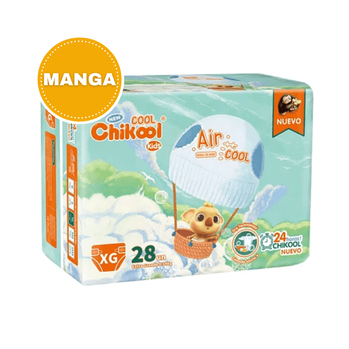 Manga 6 Paquetes Pañales Cool Talla XG 28 Un. Chikool
