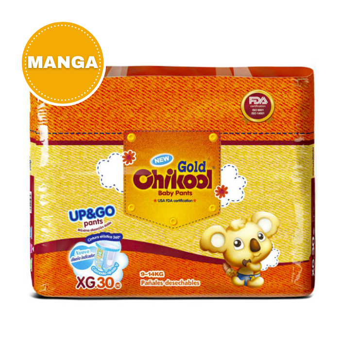 Manga 6 Paquetes Pants Gold Talla XG 30 Un. Chikool