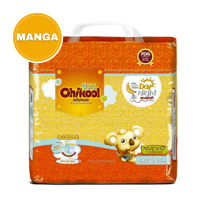 Manga 6 Paquetes Pants Gold Talla XXXG 28 Un. Chikool