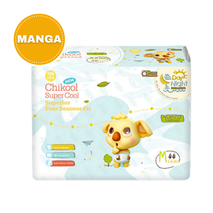 Manga 6 Paquetes Pañales Super Cool Talla M 44 Un. Chikool