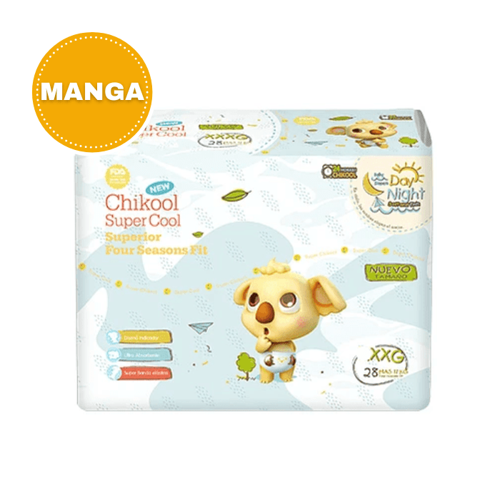 Manga 6 Paquetes Pañales Super Cool Talla XXG 28 Un. Chikool
