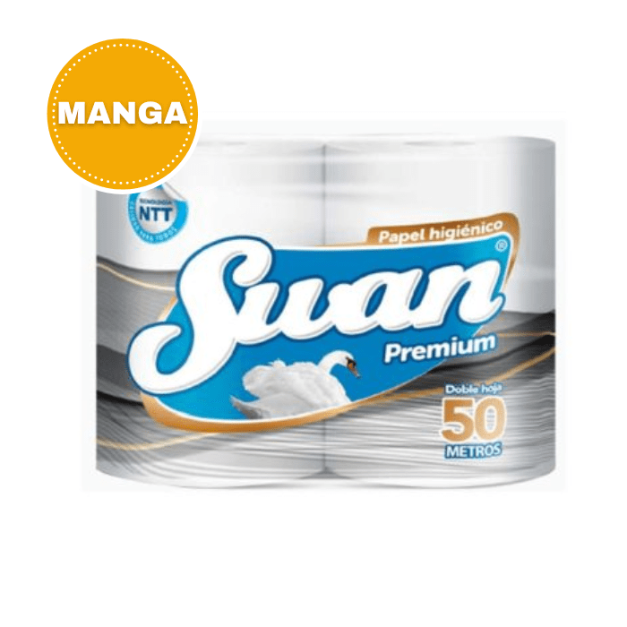 Manga 8 paquetes Papel Higiénico Mi Hogar 4 un 50 mt + 1 Servilleta Nova 150 Un de Regalo. Swan