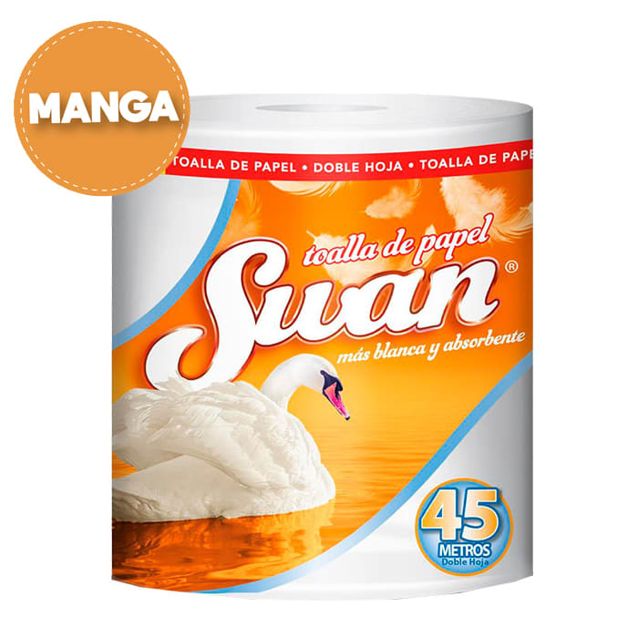 Manga 12 rollos Toalla de Papel 45 mt. Swan