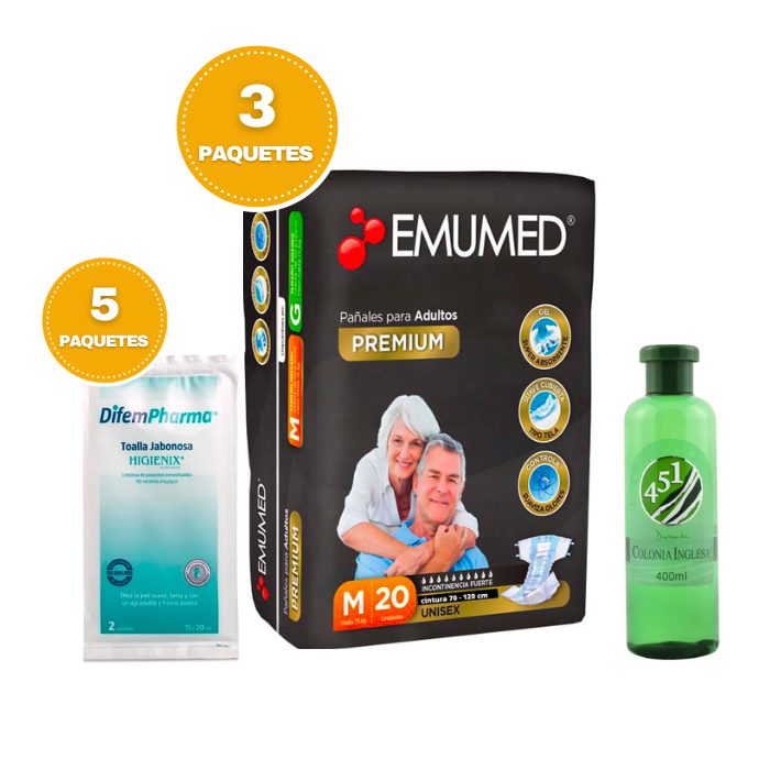 Pack 3 Emumed Pañal Talla M