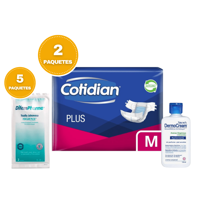 Pack Pañal Cotidian Plus Talla M 36 Un