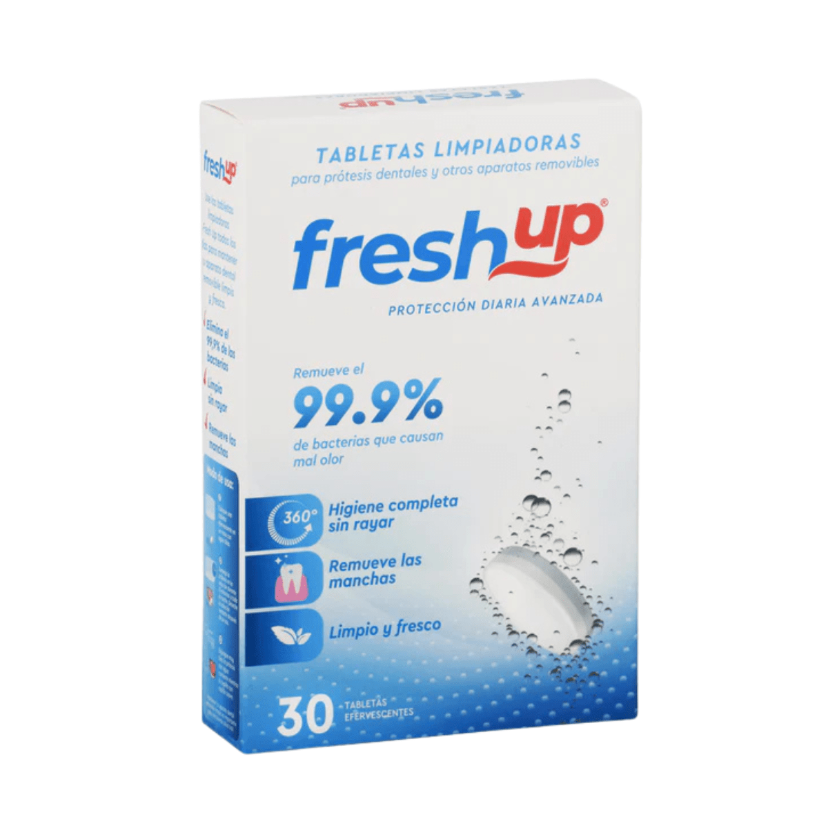 TABLETAS LIMPIADORAS PARA PROTESIS DENTALES x 30U. FRESH UP
