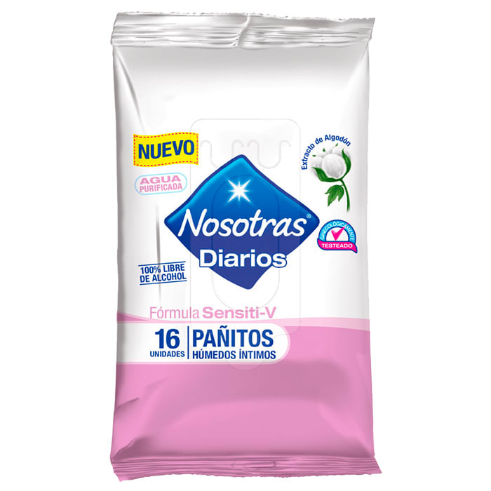 Pañitos Íntimos Sensiti-V 16u. Nosotras