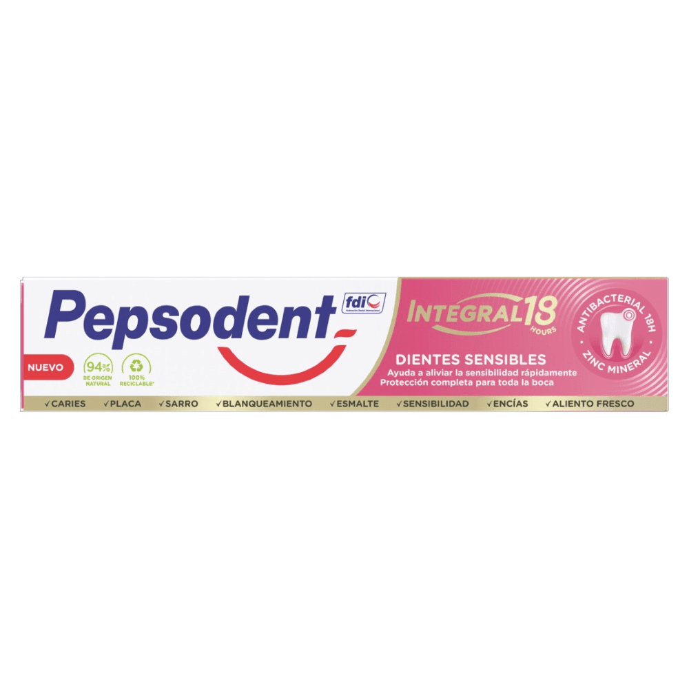 Crema Dental Integral 18 Dientes Sensibles 75ml. Pepsodent