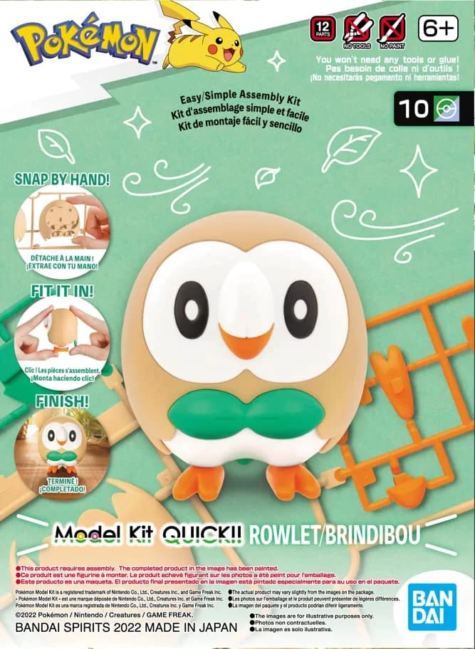 Pokémon Model Kit Quick!!  10 Rowlet