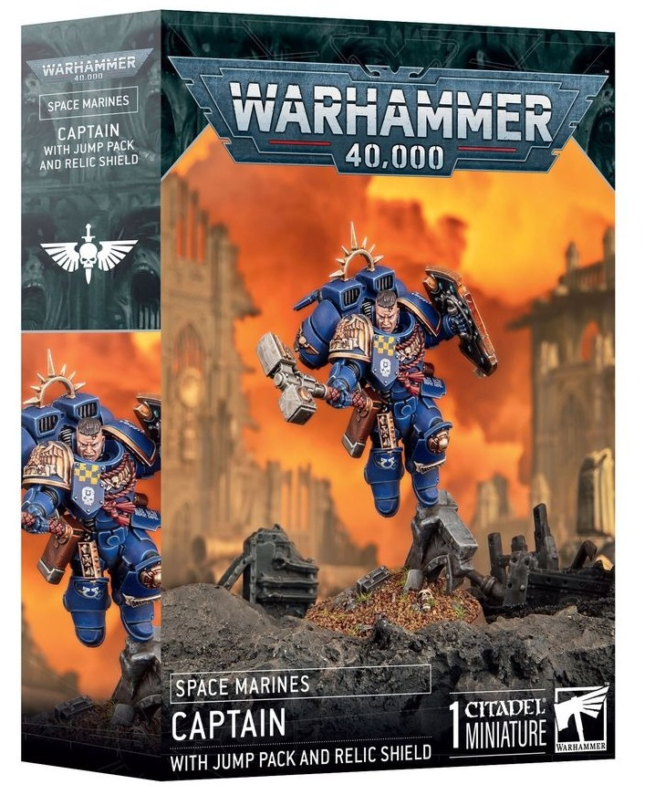 Space Marines: Captain with Jump Pack and Relic Shield