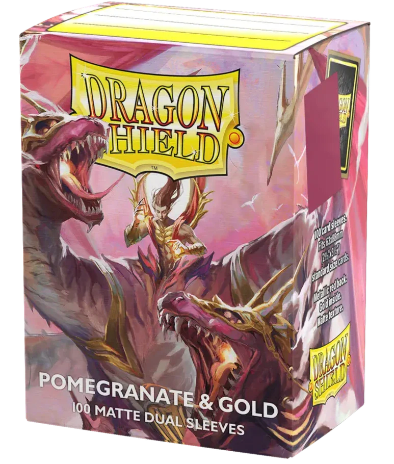 Dragon Shield - Protectores Standard Dual Matte Pomegranate & Gold