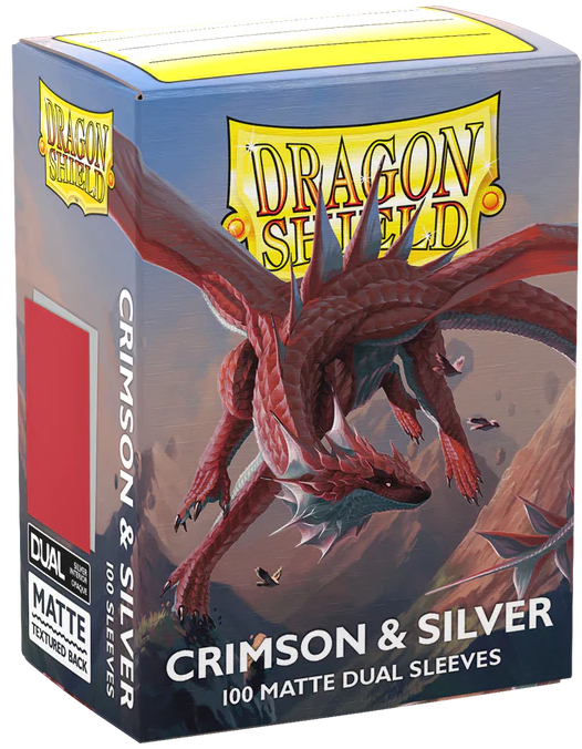 Dragon Shield - Protectores Standard Dual Matte Crimson & Silver