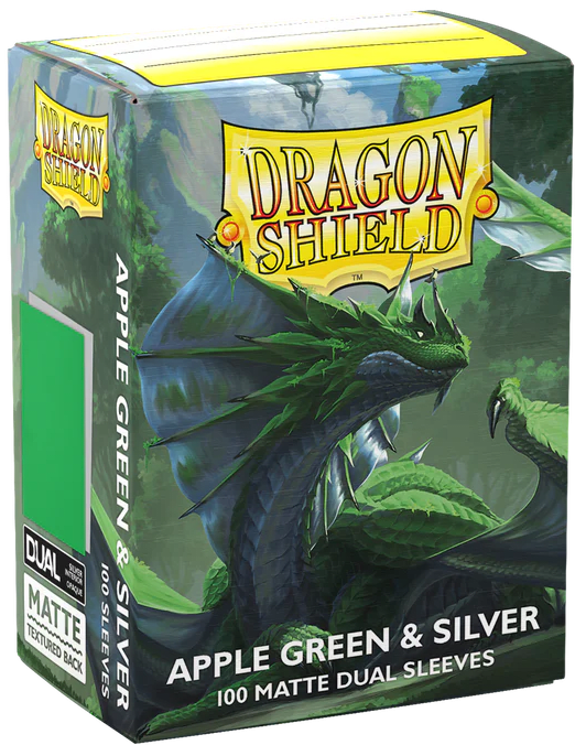 Dragon Shield - Protectores Standard Dual Matte Apple Green & Silver