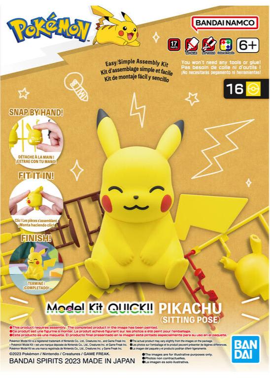 Pokémon Model Kit Quick!! 16 Pikachu (Sitting Pose)