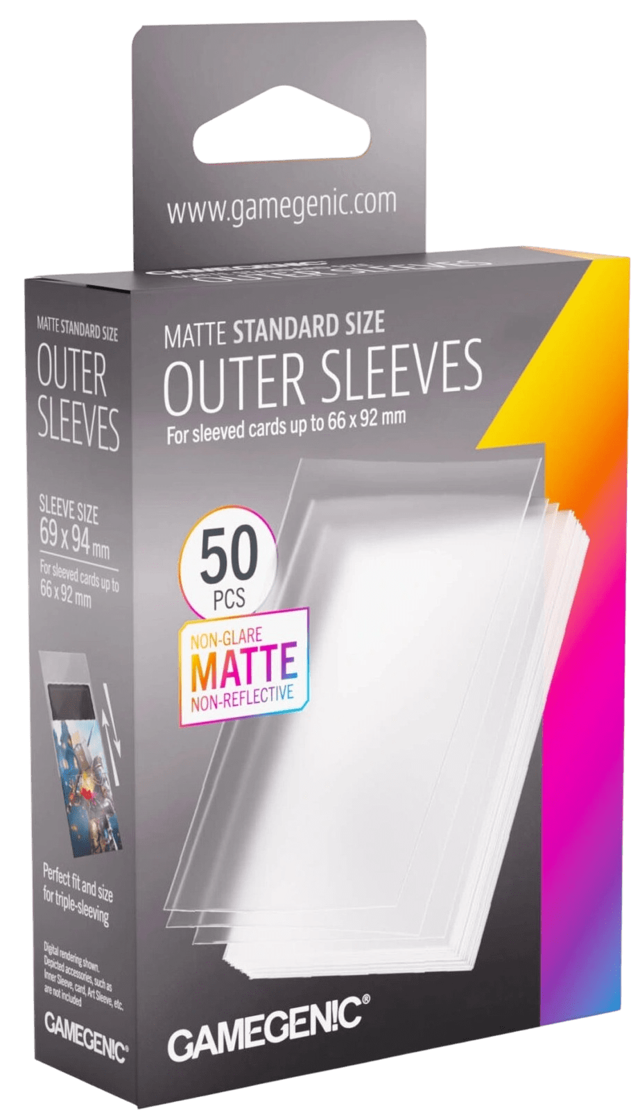 GameGenic - Gamegenic - Protectores Matte Standard Size Outer Sleeves