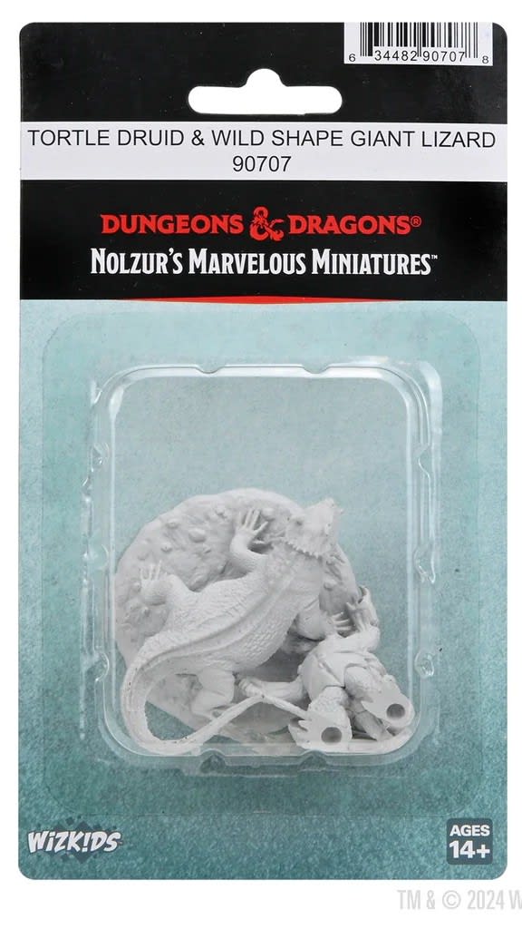 D&D Nolzur's Marvelous Miniatures - Tortle Druid & Wild Shape Giant Lizard
