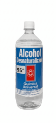 • Alcohol desnaturalizado 95º botella 1lt. Qca. Universal.