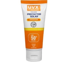 - Bloqueador protector solar UVX FPS 50+ 120 ml.