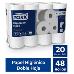 PAPEL HIGIÉNICO TORK HOTELES PREMIUM DOBLE HOJA 20 MT. X48