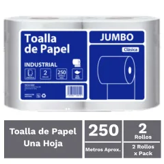 • Toalla jumbo clasica 250 mt x2