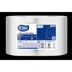 Toalla jumbo Elite para dispensador 250 mt. x2 rollos. Precio con IVA.