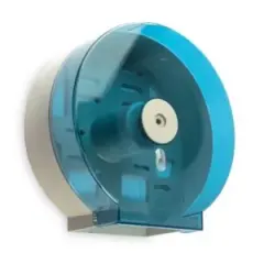 • Dispensador papel higienico jumbo celeste traslucido
