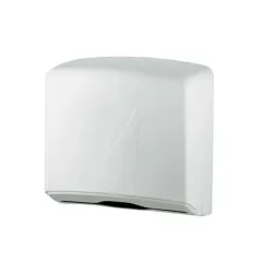 Dispensador toalla interfoliada acrílico blanco. Precio con IVA.