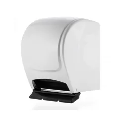 DISPENSADOR TOALLA JUMBO BLANCO CON PALANCA FRONTAL TIPO BARRA