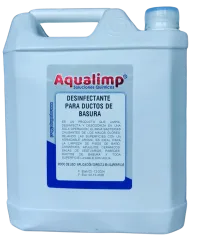 LIMPIADOR DESINFECTANTE PARA DUCTOS Y CONTENEDORES DE BASURA, 5LTS, AQUALIMP