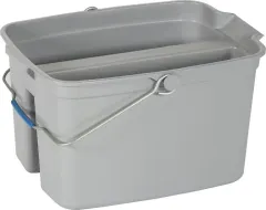 Balde doble depósito y porta útiles con asa de metal