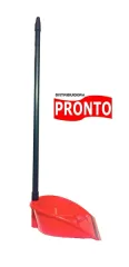 PALA PLÁSTICA PRONTO CON BORDE DE GOMA Y MANGO ROJA