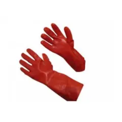 GUANTE PVC ROJO 45 CM