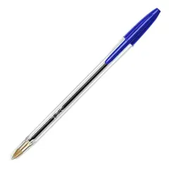 Lápiz pasta Bic azul punta gruesa.