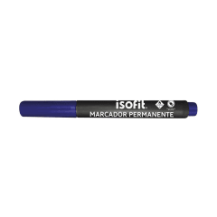 Marcador Isofit Permanente Punta Redonda Azul