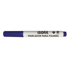 Plumón Pizarra Isofit Desechable Punta Redonda Azul